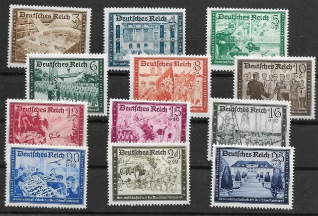 Deutsches Reich MiNr 702 - 713 postfrisch **