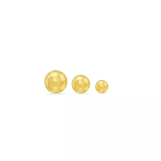 14K Solid Gold Half Ball End Piercing, Body Jewelry 25g Threadless pin
