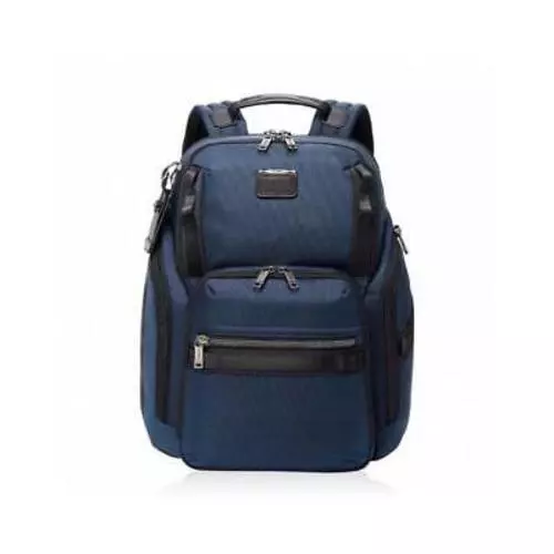 Tumi Alpha Bravo Search 232789NVY Backpack Bag Leather Navy