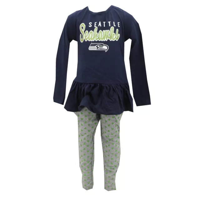Seattle Seahawks NFL Youth Kids Girls Size 2 Piece Shirt & Pants Combo New Tags