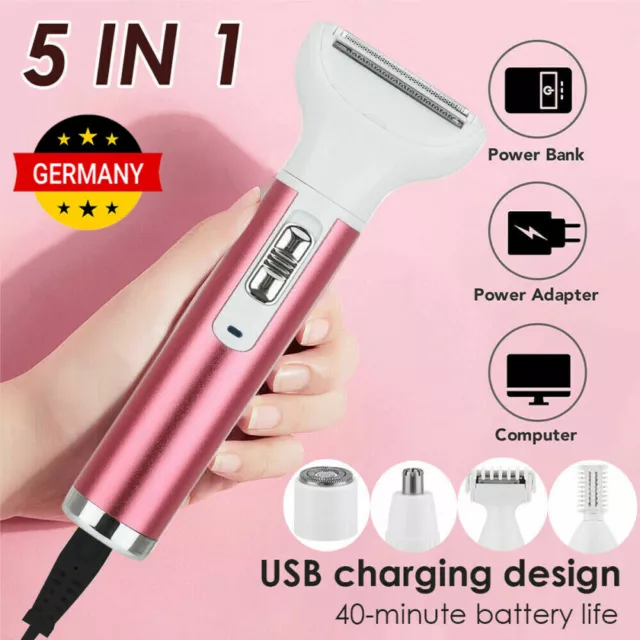 Rasoio elettrico donna 5 in 1 rasoio donna viso barba baffi