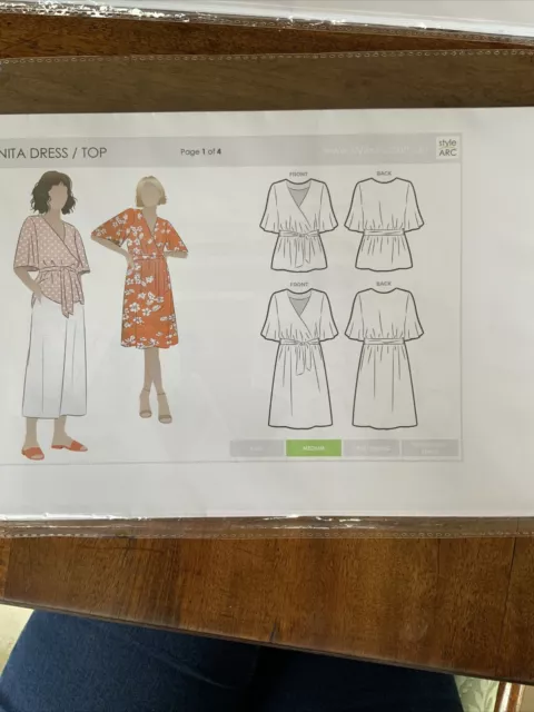 Style Arc Sewing Pattern Bonita Dress & Top Women Sizes 4-16