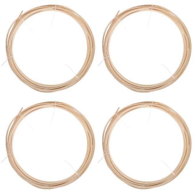 4 rollos material de tejido de ratán muebles juego de reparación cañas de cesta pasto plano ratán
