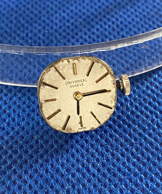Mouvement Et Cadran Universal Geneve 542 Vintage - Mécanique Manuel, à Réviser, Pièce Détachée