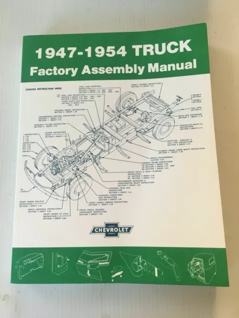 1947 - 1954 Chevrolet Truck Factory Assembly Manual Chevy Pickups And All Models