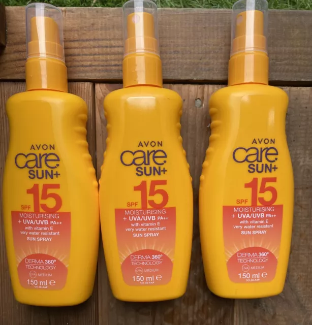 Avon care sun+ SPF15 sun sprays x 3