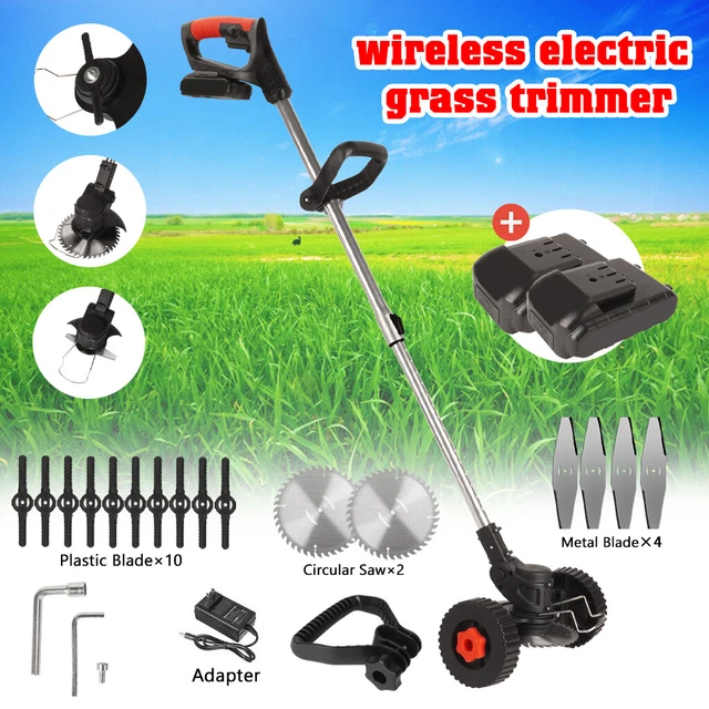 LAWN MOWER CORDLESS Electric Grass Trimmer Weed Eater Portable Handheld