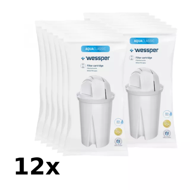 12 x Filtro de Jarra de Agua para Brita Classic, Laica Classic, PearlCo Classic