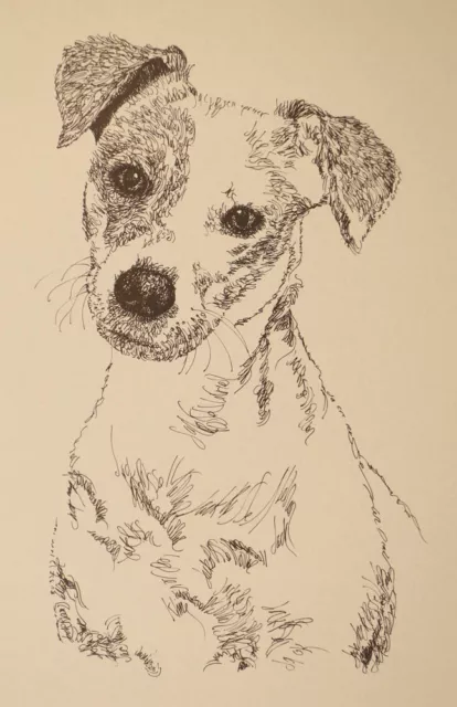 JACK RUSSELL TERRIER SMOOTH Rainbow Bridge Personalized Kline dog art lithograph