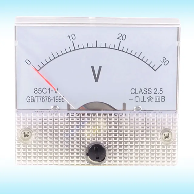 85C1-V DC 0-30V Rectangle Analog Panel Volt Meter Voltmeter Gauge