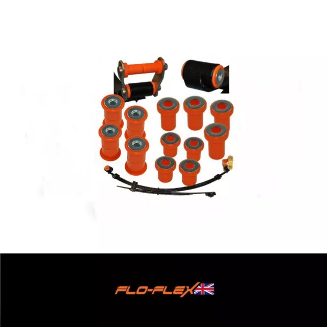 Mitsubishi L200 Suspension Bushes Rear Leaf Spring Chassis&Shackles Kit in Poly