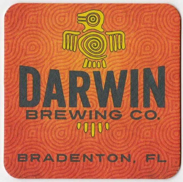 Darwin Brewing Co Beer Coaster Bradentown FL