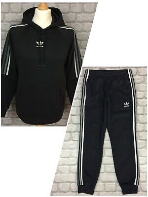 Adidas Originals Mens Black Trefoil Fleece Hoodie / Joggers *Sold Separately* K
