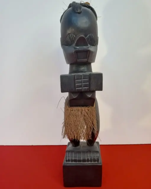 African Tribal Figurine Statue Primitive Art Carving 11" Tall Wooden