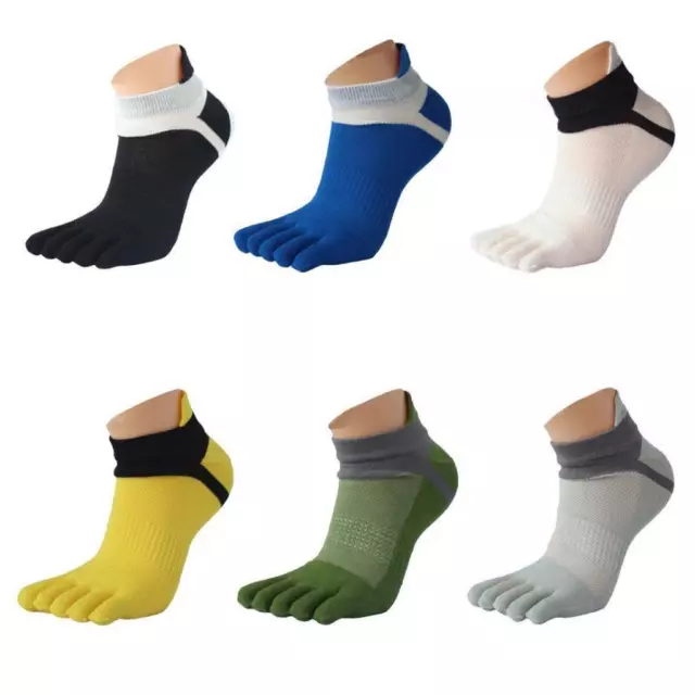 7Pairs Caliente Mujer Hombre Casual de Algodón Punta Calcetines SPORTS 5 Dedos "