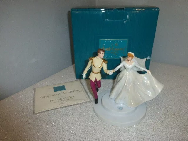 Walt Disney Classic Collection Cinderella Cake Topper A Fairy Tale Wedding COA