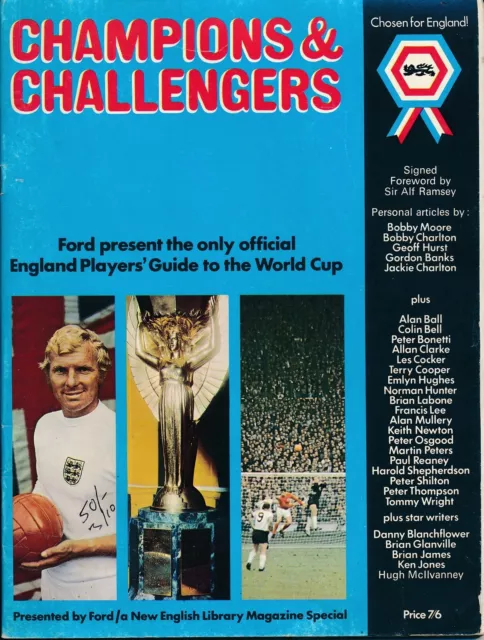 WORLD CUP 1970 - CHAMPIONS & CHALLENGERS Players souvenir Brochure