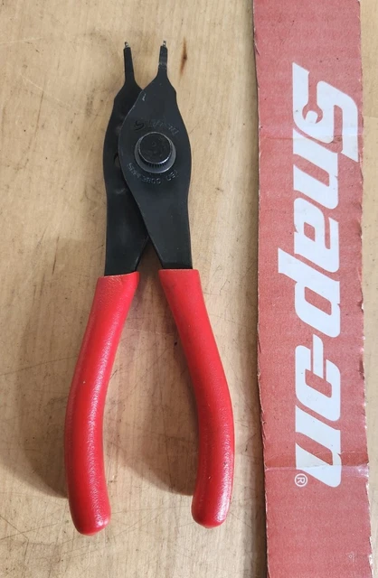 Snap On 6-1/2" Long Fixed Straight Tip Convertible Snap Ring Pliers SRPC3800