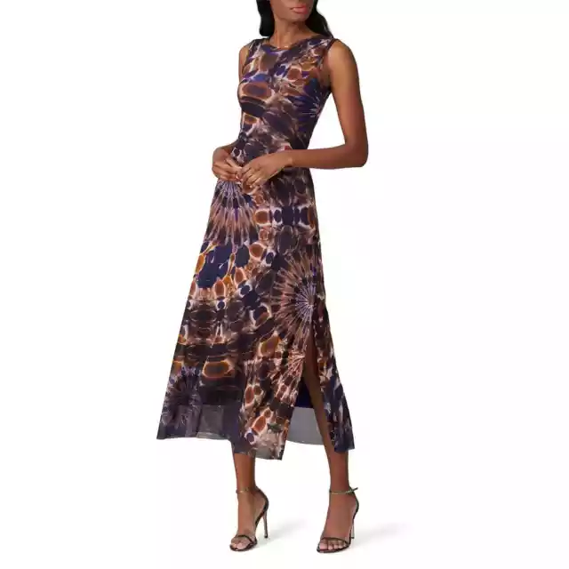 Fuzzi Sleeveless Maxi Dress Tie Dye Chakra Print Size Large