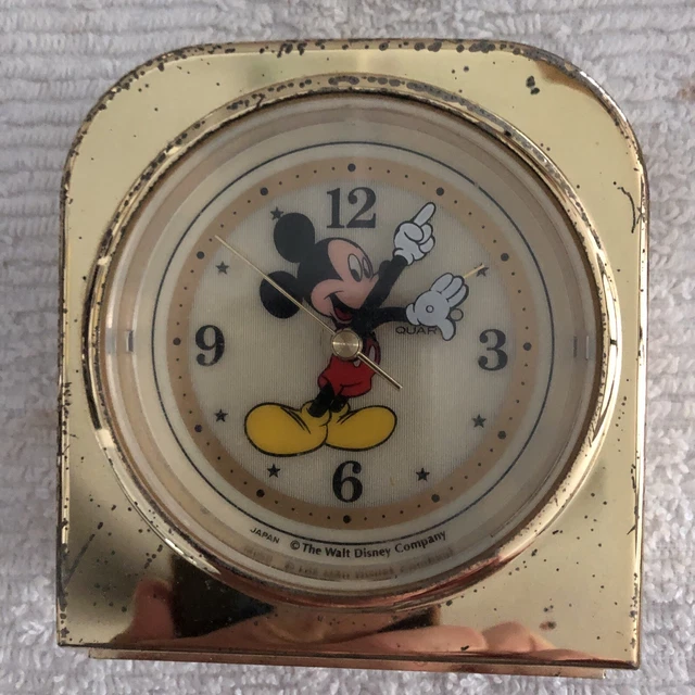 SEIKO CLOCK VINTAGE Made in Japan Quartz Disney Alarm Mickey Mouse