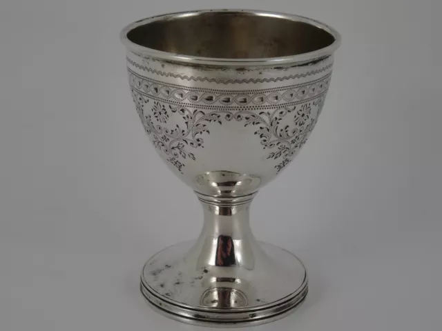 English Antique Georgian George Iii Solid Sterling Silver Egg Cup London 1814