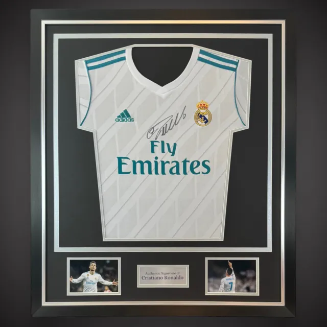 Fantastic ￼Cristiano Ronaldo Front Signed And Framed Real Madrid Shirt £599