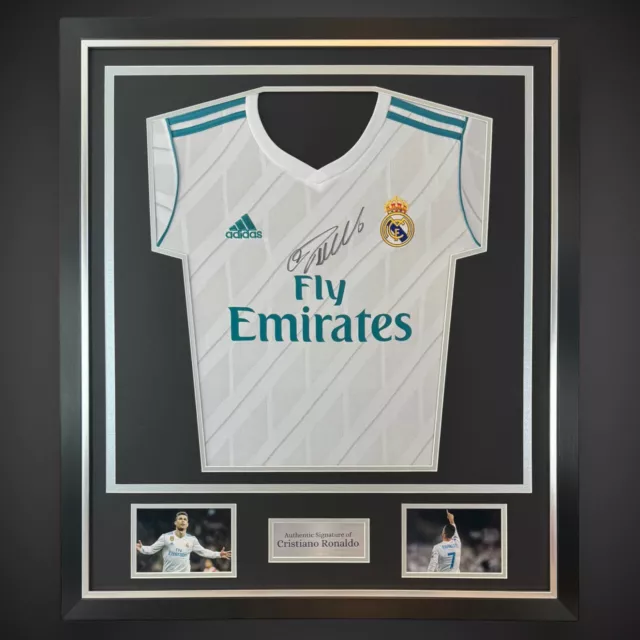 Fantastic ￼Cristiano Ronaldo Signed And Framed Real Madrid Shirt Bid From £425