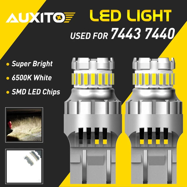 AUXITO 7443 7440 LED Bulbs Car Back Up Reverse Lights 6500K Super Bright White