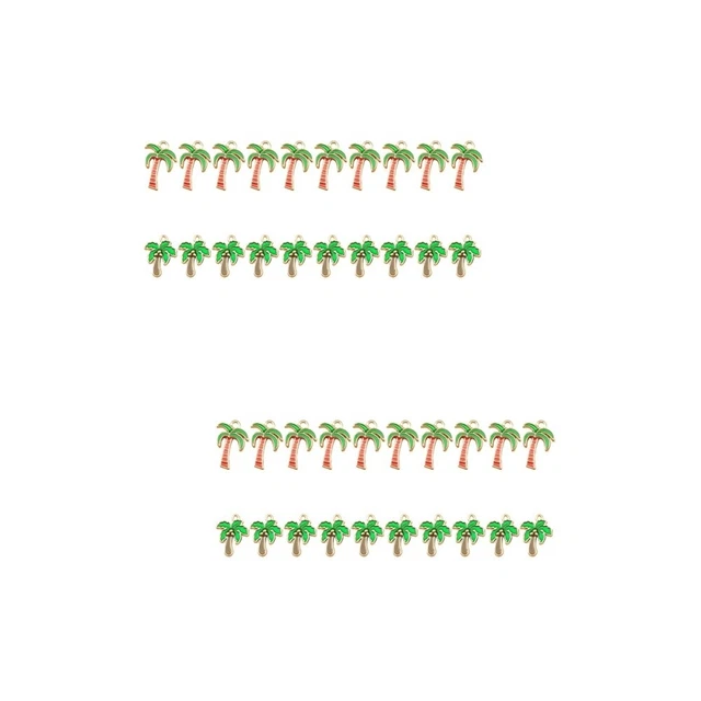 40 Pcs Accessories Crafting Pendants Luau Bracelet Dangle Charms Enamel