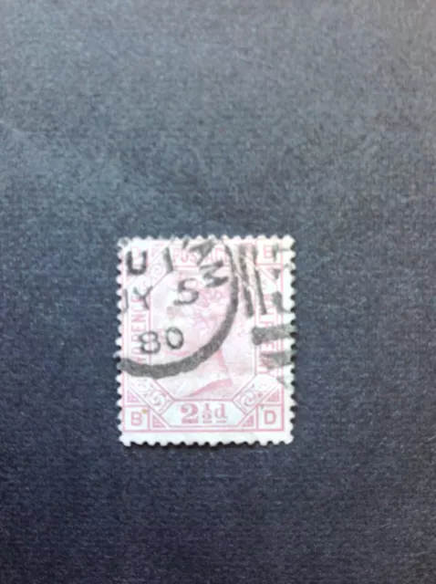 GB QV SG141 2 1/2d Rosy Mauve plate 15, Good Used. Cat £85.