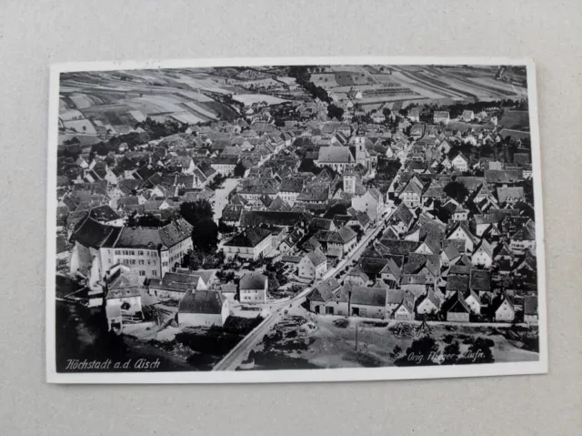 Höchstadt Aisch gel. 1934 vom Flugzeug Flieger-Aufnahme Luftaufnahme