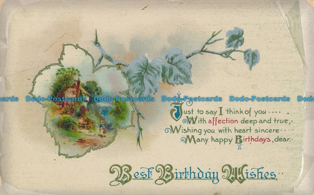 R029589 Greeting Postcard. Best Birthday Wishes. Wildt and Kray. 1915
