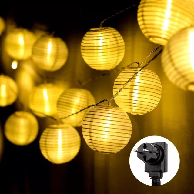 Salcar LED Laterne Lichterkette 20m Außen 80er Lampions Garten Deko SEHR GUT