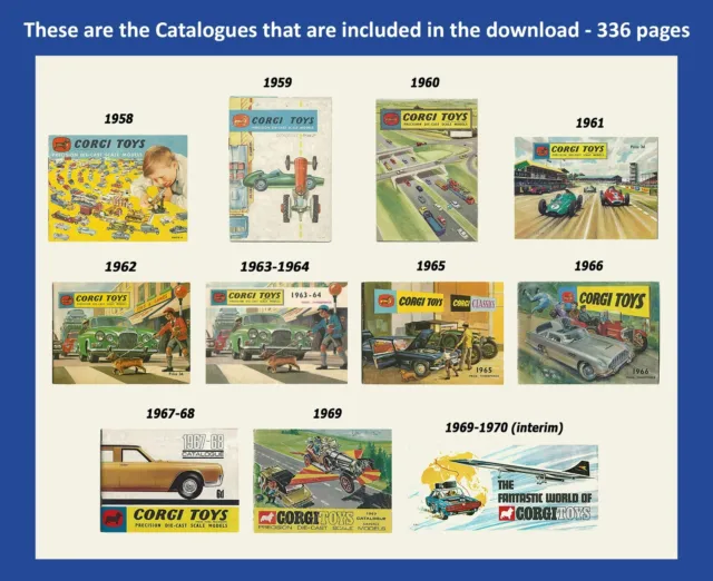 Corgi 1958 to 1962 and 1963 1964 1965 1966 1967 1968 1969-70 Catalogue DOWNLOAD