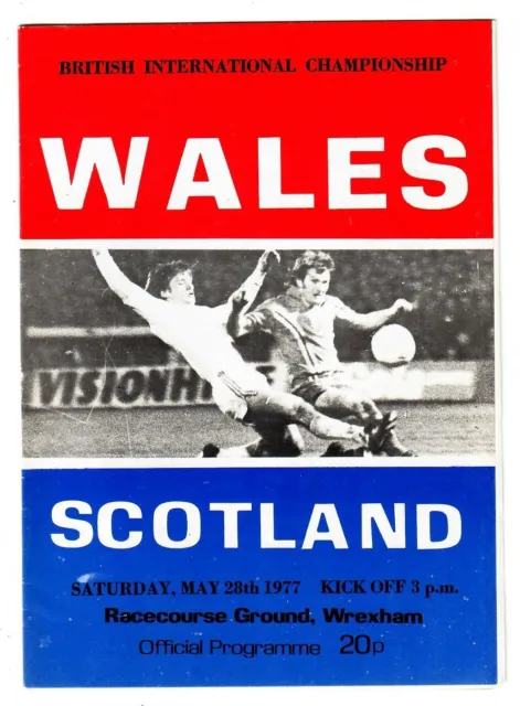 Wales v Scotland - British International Championship 1977 - Football Programme