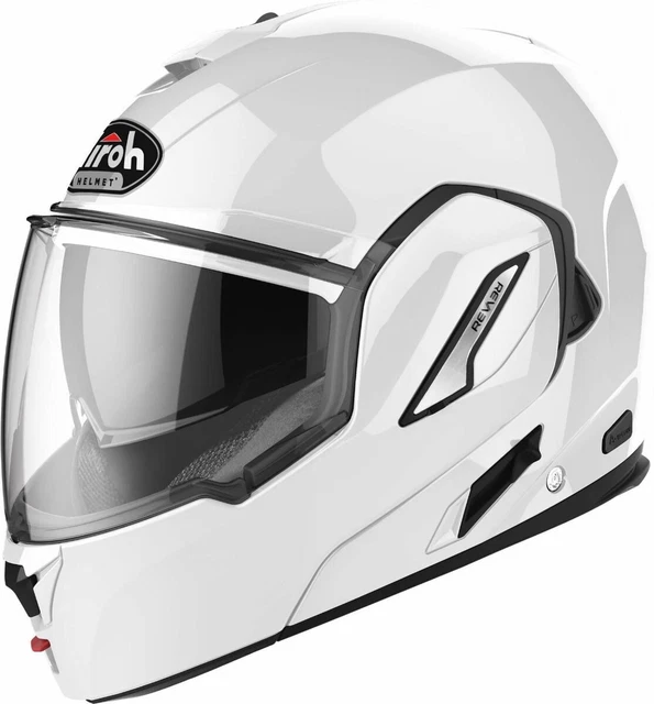 AIROH REV 19 P/J Flip Front Modular Motorcycle Helemt Gloss White £189. ...