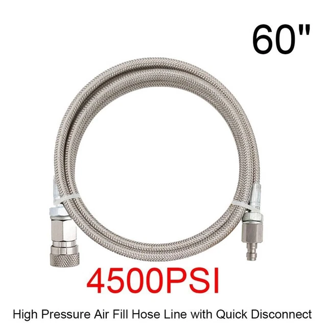 Filling Hose Inflation Hose 60\ Charging System Silver Stainless Steel