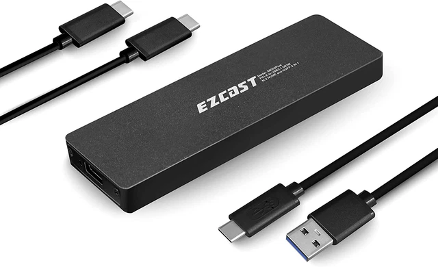 Ezcast M.2 NVME SSD Enclosure Adapter, USB C 3.1 Gen 2 (10 Gbps) to NVME PCI-E M