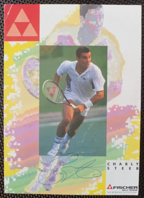 Charly Carl-Uwe Steeb Autogrammkarte Original Signiert Tennis Fischer