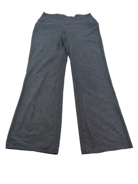 ATHLETA WOMEN'S M Fusion Yoga Pants Wide Flare Leg Pull-On Flap Pocket Gray  $23.70 - PicClick