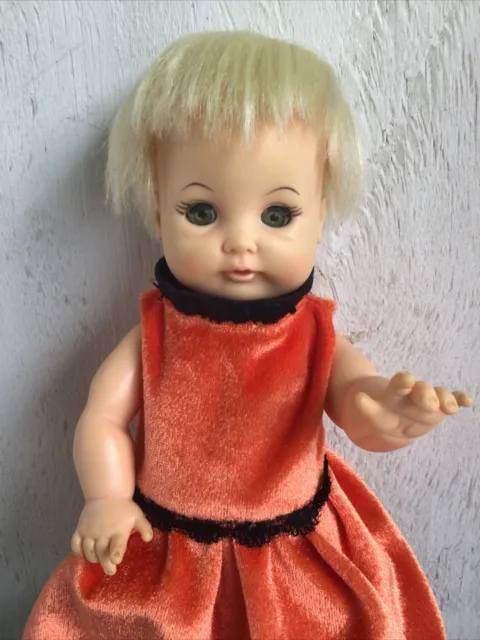 Vintage Vinyl Betsy Wetsy Doll By Ideal Toy Corp. , 1964, 9” tall