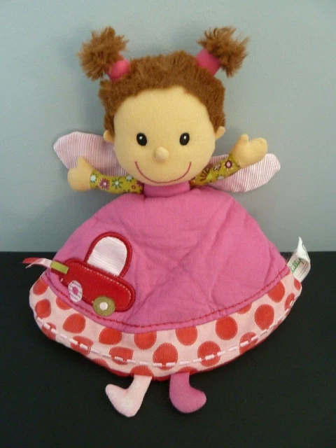 * Doudou Plat D'activite Lilliputiens Poupee Reversible Coccinelle Rose Et.neuf* 4