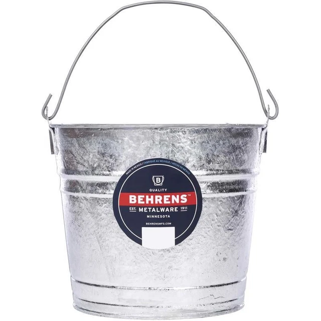 Behrens 1210 High-Quality Galvanized Steel Utility Pail 10 qt.