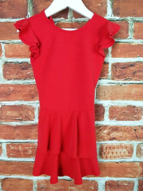 Girls River Island Mini Age 4-5 Years Sleeveless Red Casual Party Playsuit 110Cm