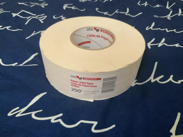 13 Rolls USG Sheetrock 382175 White Paper Joint Tape 250' L x 2-1/16" W
