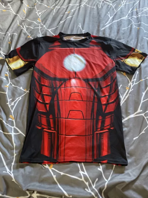 Under Armour Iron Man Shirt Mens XL Compression Performance Short Sleeve Marvel