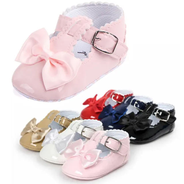 Toddler Bowknot Princess Shoes Casual Anti-slip Baby Girl Pram Sneakers Newborn
