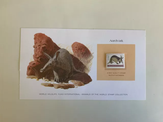 Bophuthatswana 1977 Card Mnh Wwf Animals Of The World Aardvark