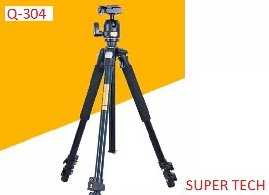 Q304 Camera Tripod with fluid damping stable professional telescope Aluminium