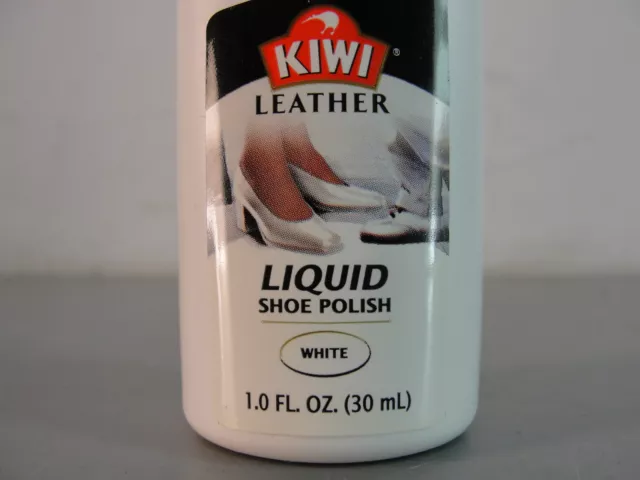 KIWI WHITE LIQUID LEATHER SHOE POLISH BOOT WHITENER 1 oz TRAVEL WORK OFFICE NEW